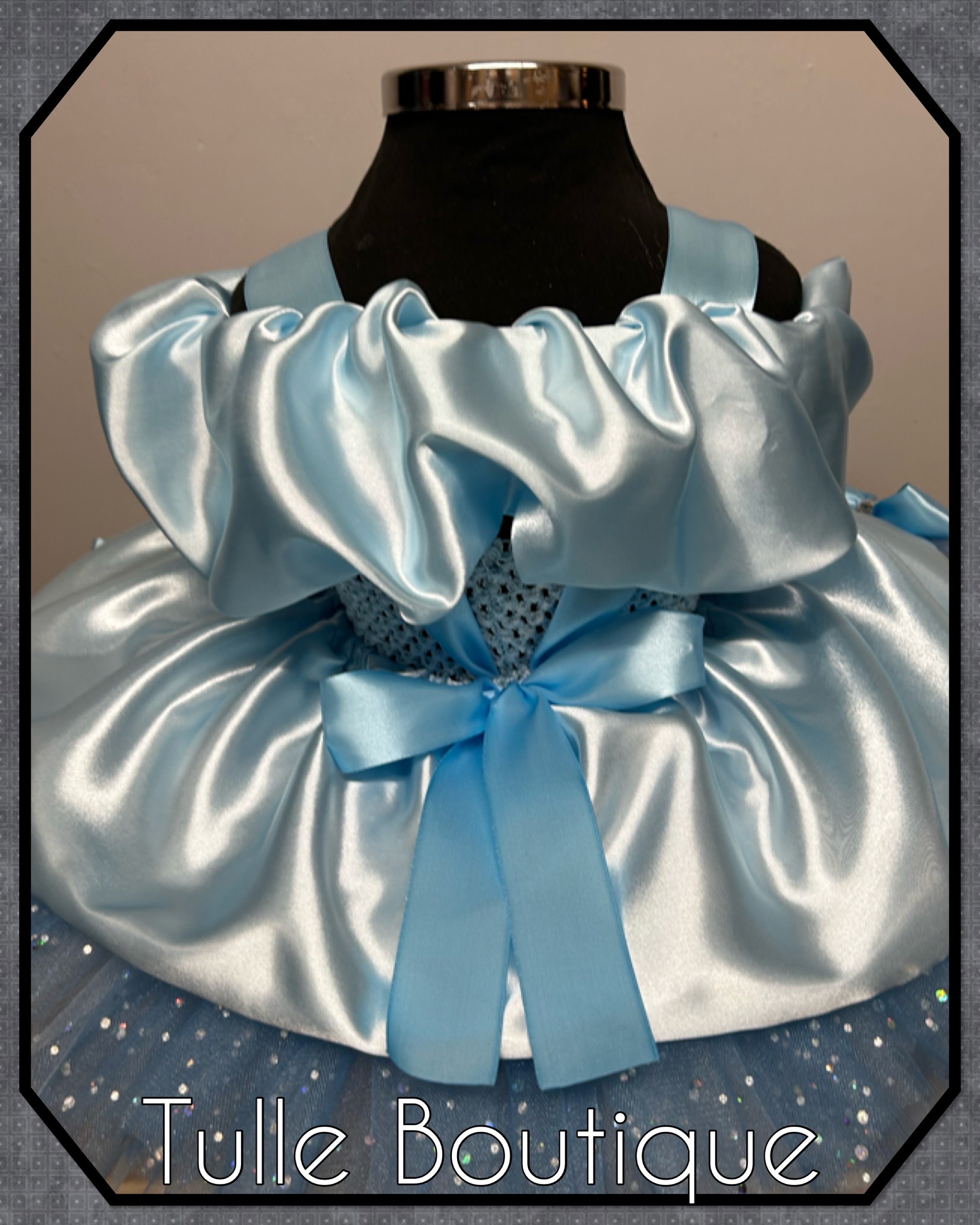 Girls toddlers Disney Princess Cinderella blue tutu dress, birthday ballgown, fancy dress costume