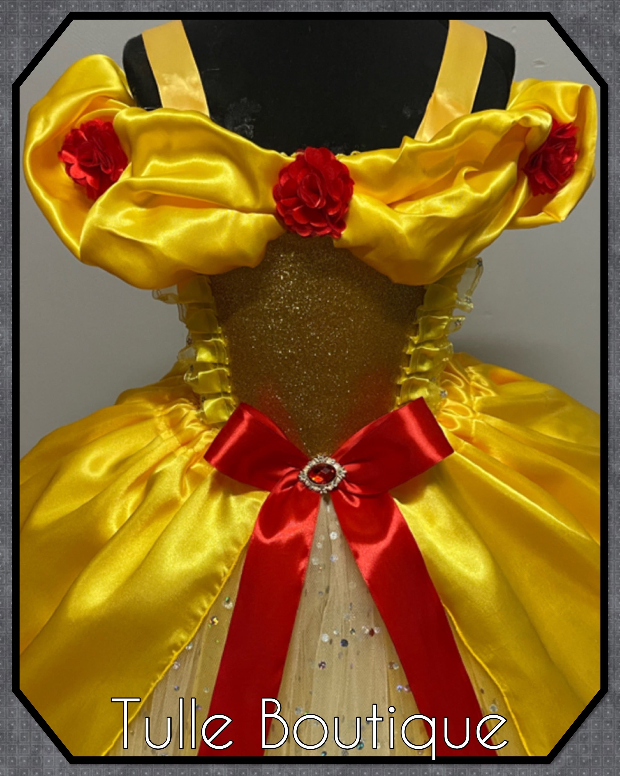 Girls toddlers Beauty and the beast Princess Belle tutu dress, ballgown, fancy dress costume full length