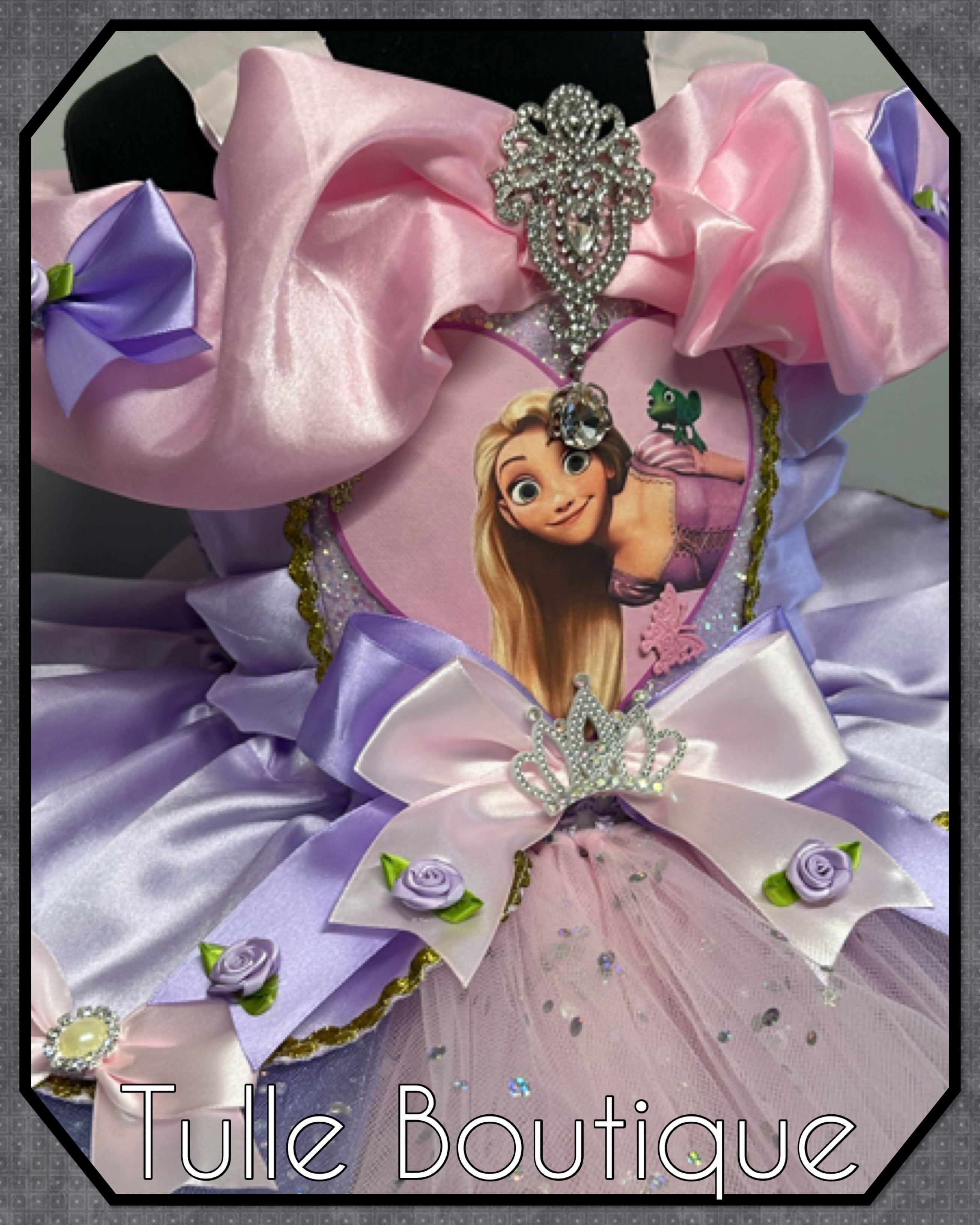 Girls toddlers Rapunzel Pink and lilac Princess tutu dress, birthday ballgown, fancy dress costume