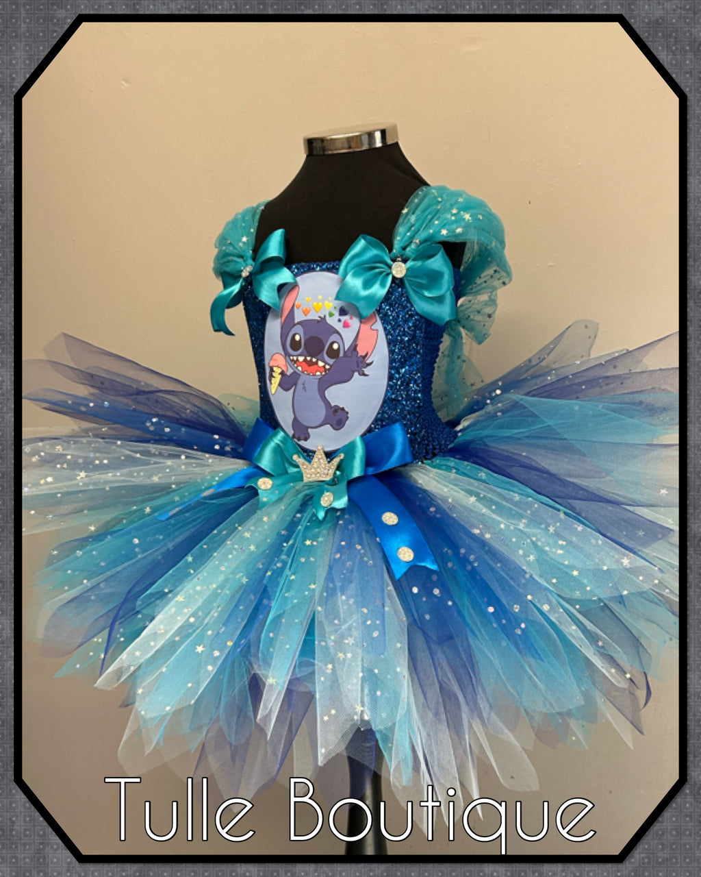 Girls toddlers Stitch tutu dress, ballgown, fancy dress costume