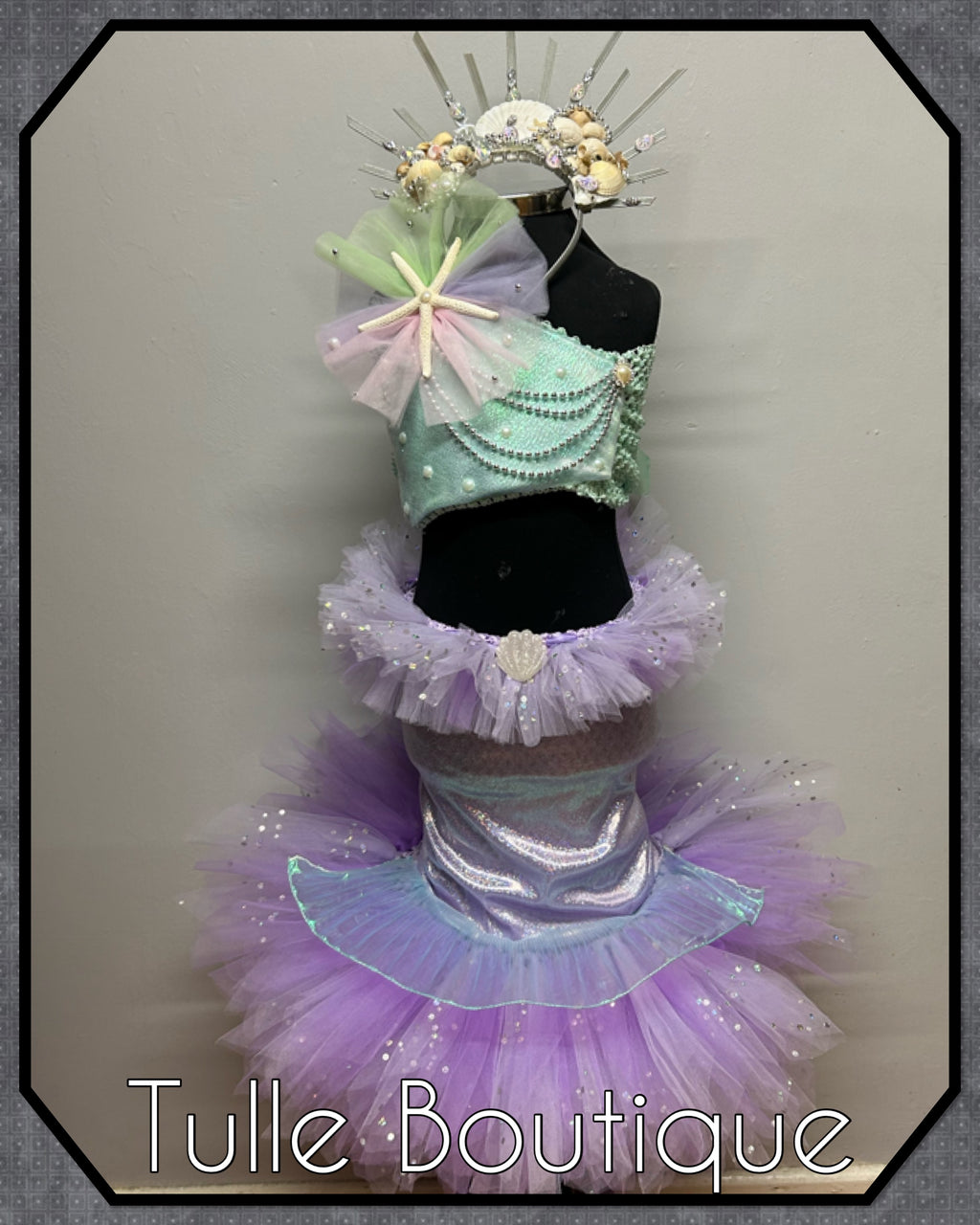 Girls toddlers Mermaid fishtail tutu dress, ballgown, fancy dress costume