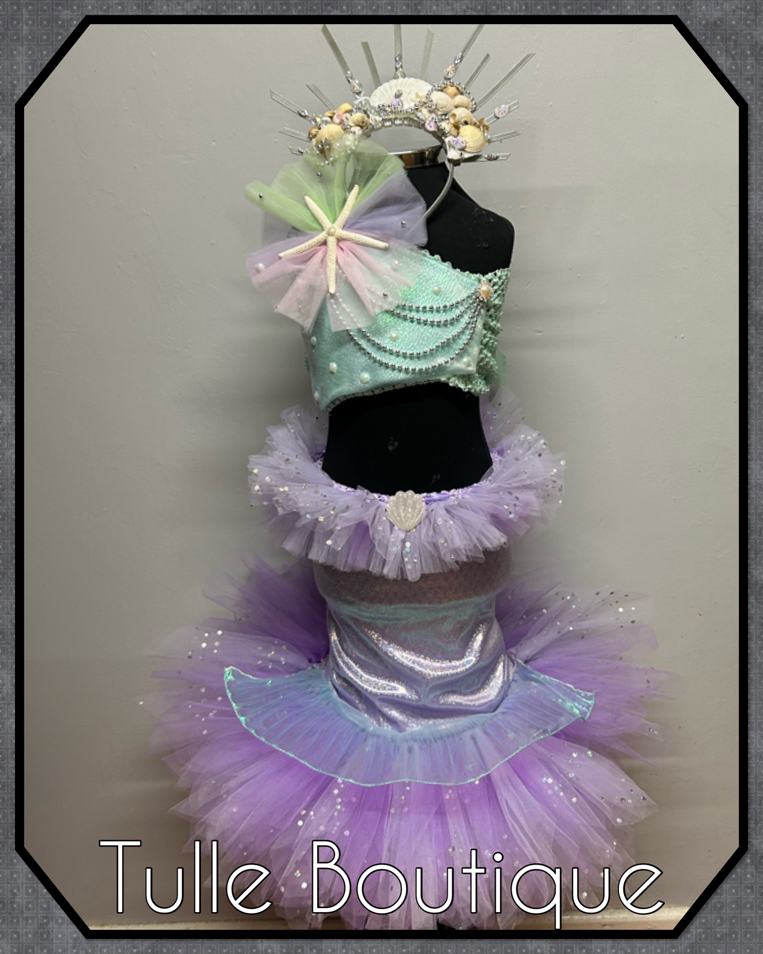 Girls toddlers Mermaid fishtail tutu dress, ballgown, fancy dress costume