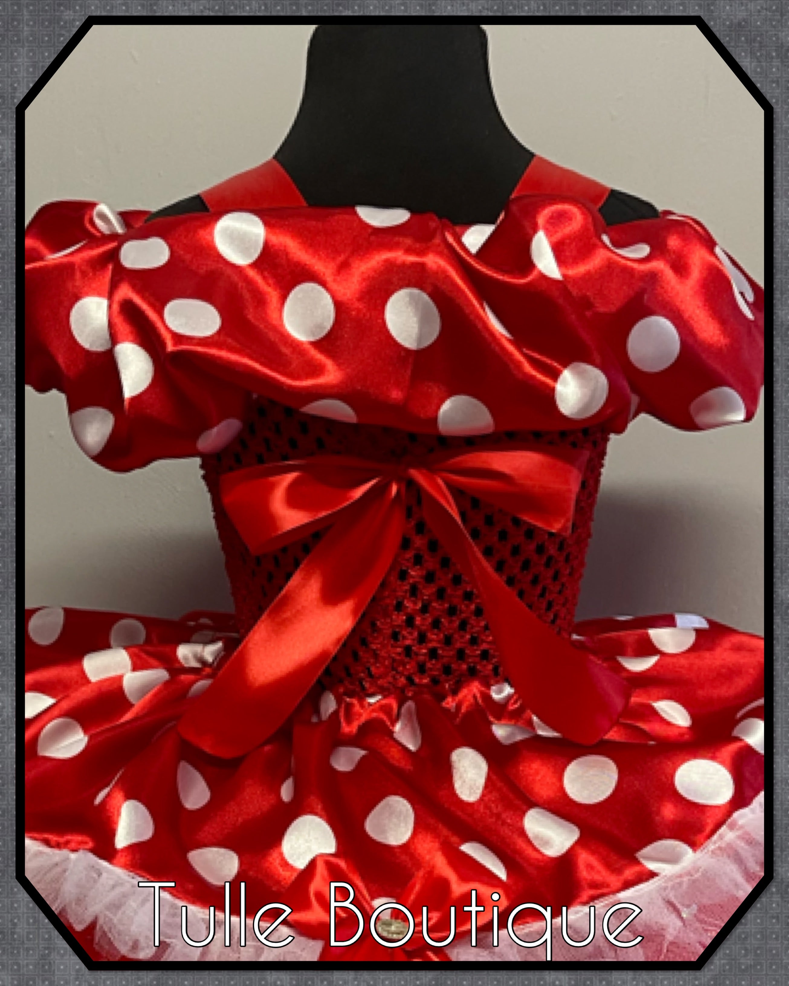 Girls toddlers Minnie Mouse Red tutu birthday party dress,ballgown, fancy dress costume