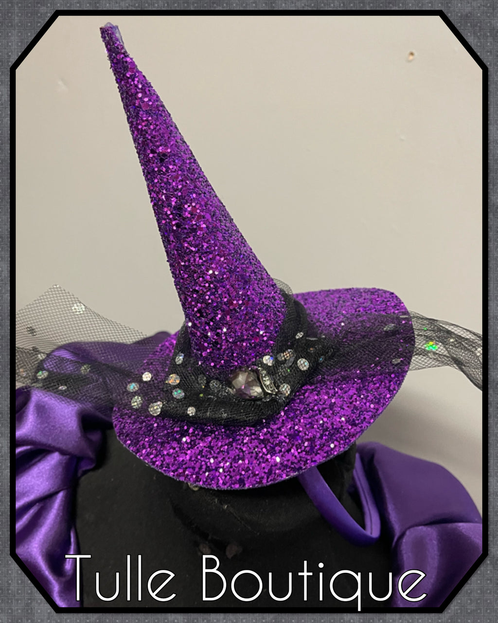 Girls toddlers Halloween witch on a broom tutu dress, ballgown, fancy dress costume