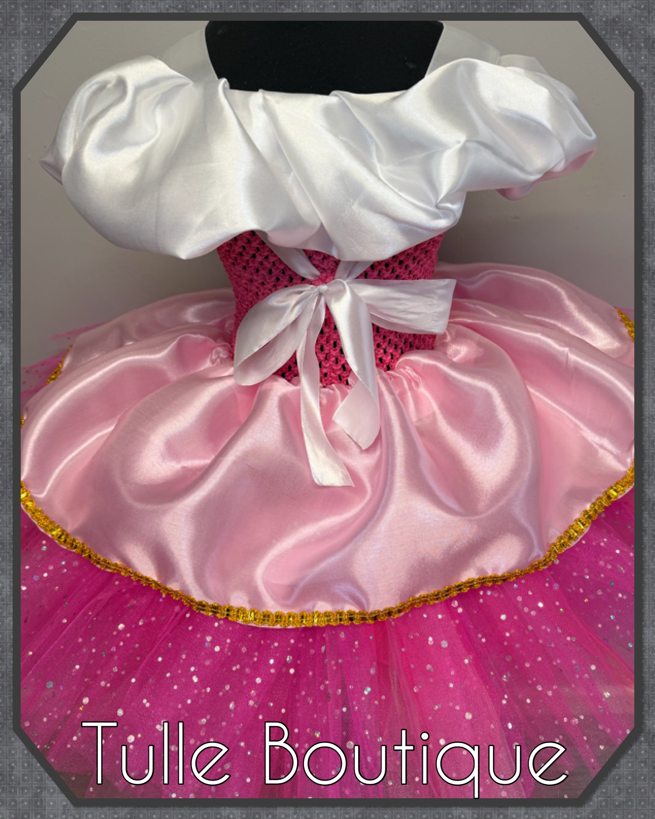 Girls toddlers Princess Aurora tutu dress, sleeping beauty ballgown, fancy dress costume