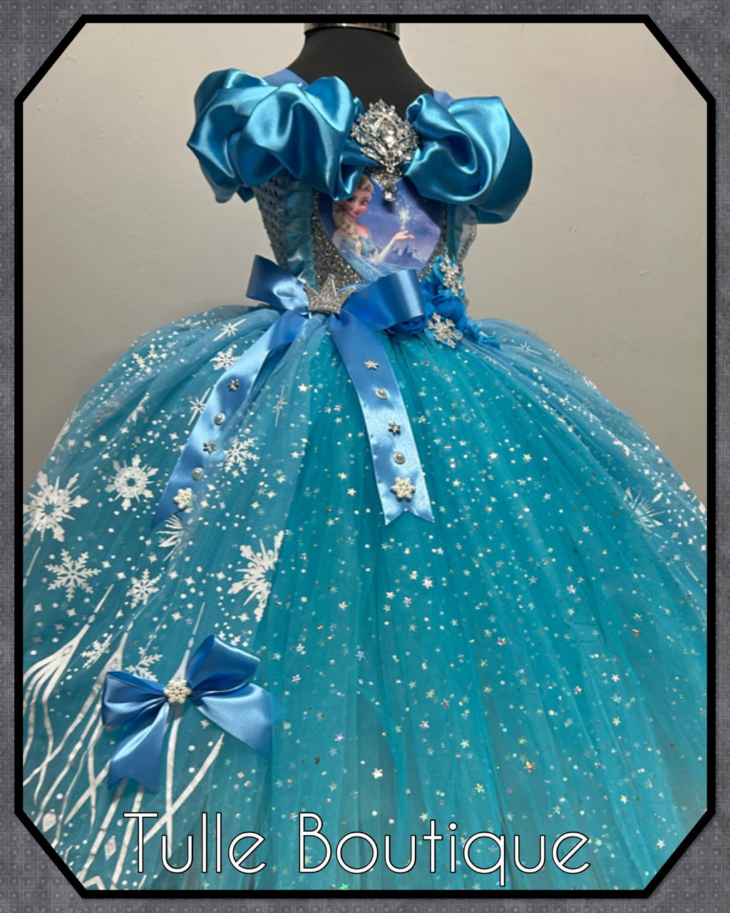 Girls toddlers Princess Elsa frozen tutu dress, ballgown, fancy dress costume full length