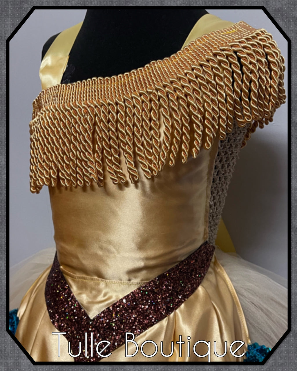 Girls toddlers Pocahontas tutu dress, ballgown, fancy dress costume