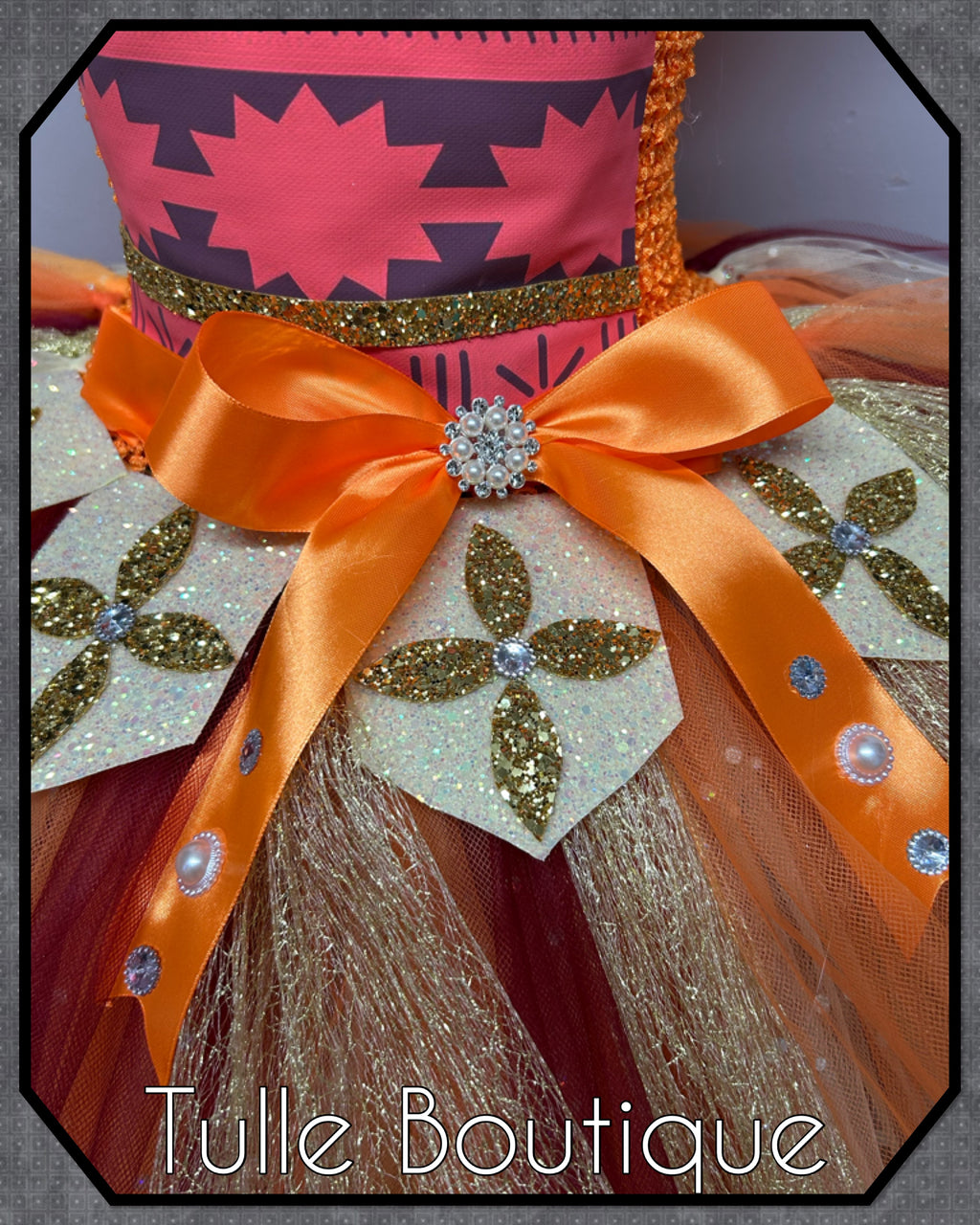 Girls toddlers Moana tutu birthday party dress,ballgown, fancy dress costume