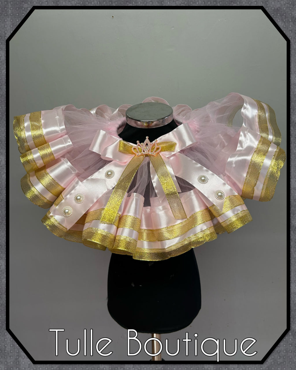 Girls toddlers personalized Glitter birthday ribbon trimmed tutu party outfit fancy dress costume