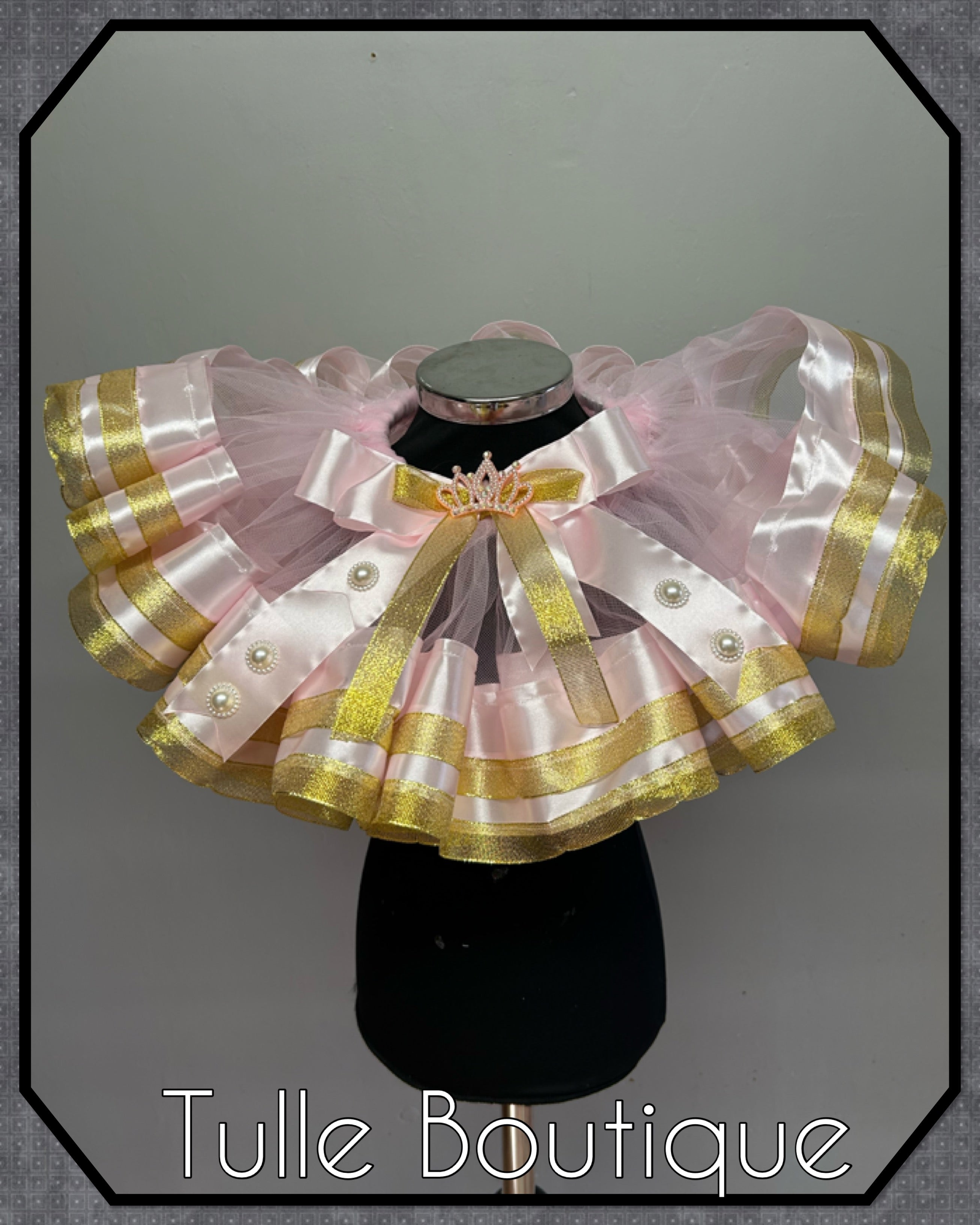 Girls toddlers personalized Glitter birthday ribbon trimmed tutu party outfit fancy dress costume