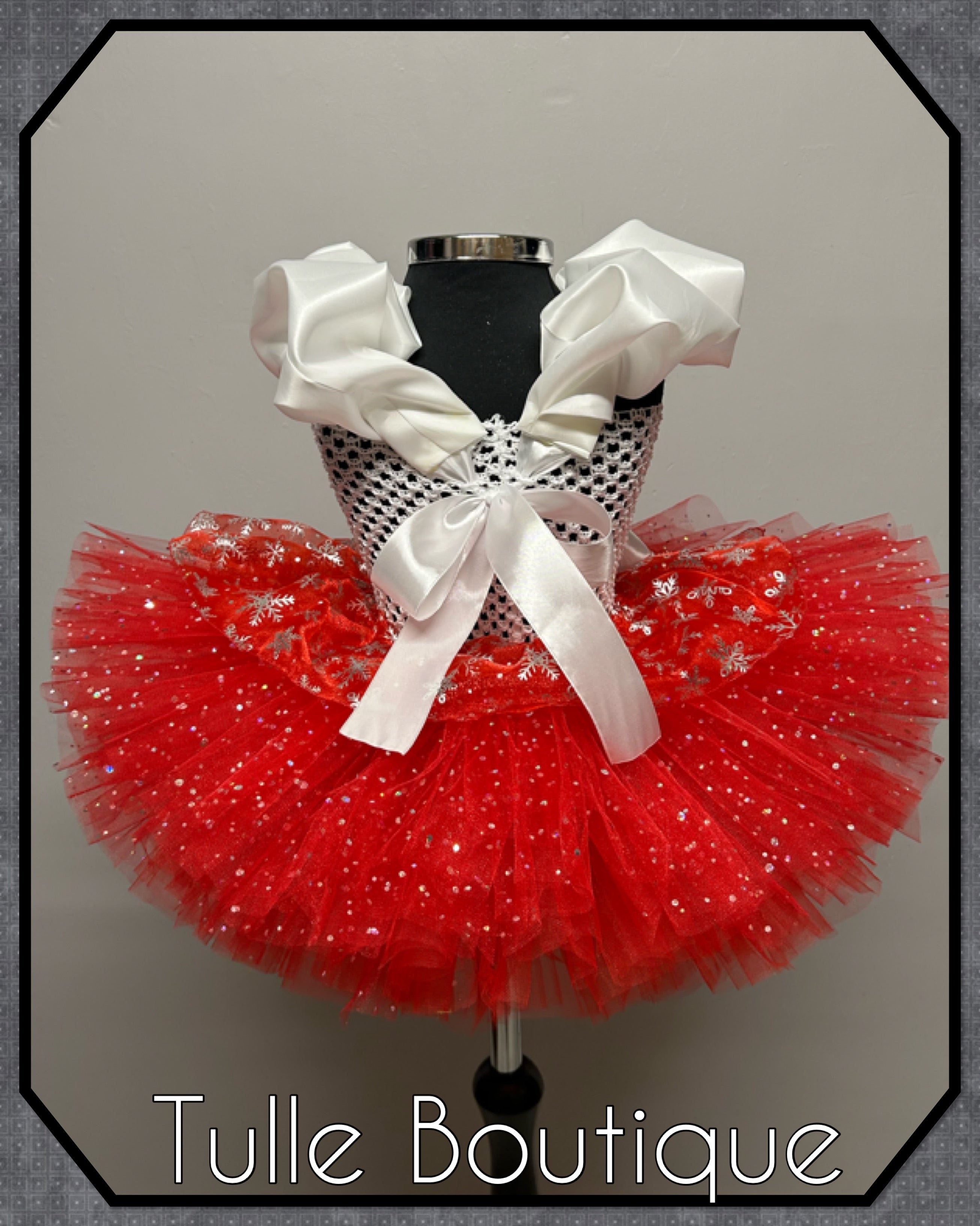 Girls toddlers Christmas Snowflake tutu dress,ballgown, fancy dress costume