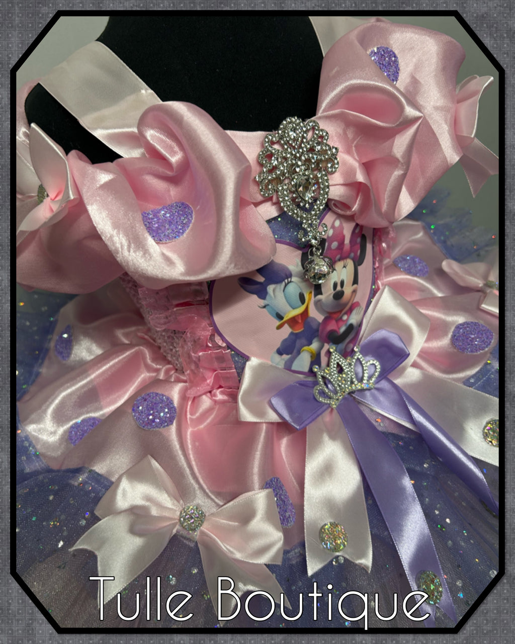 Girls toddlers Minnie Mouse and Daisy Duck tutu dress, birthday ballgown, fancy dress costume