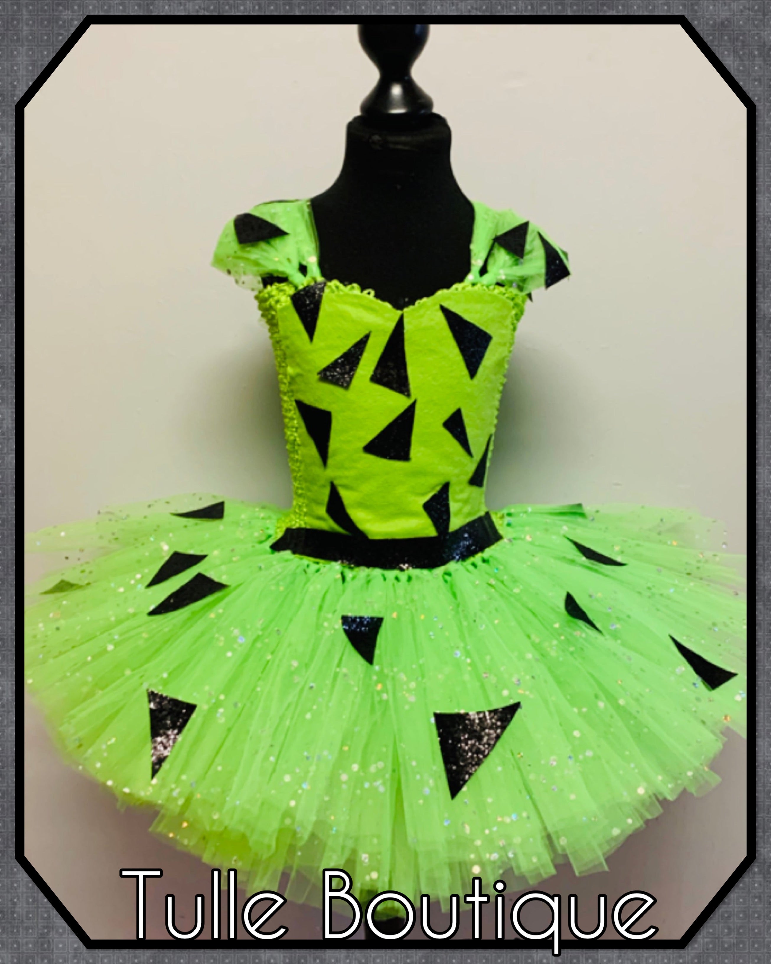 Girls toddlers Flintstones Pebbles dress, ballgown, book day Pebbles fancy dress costume