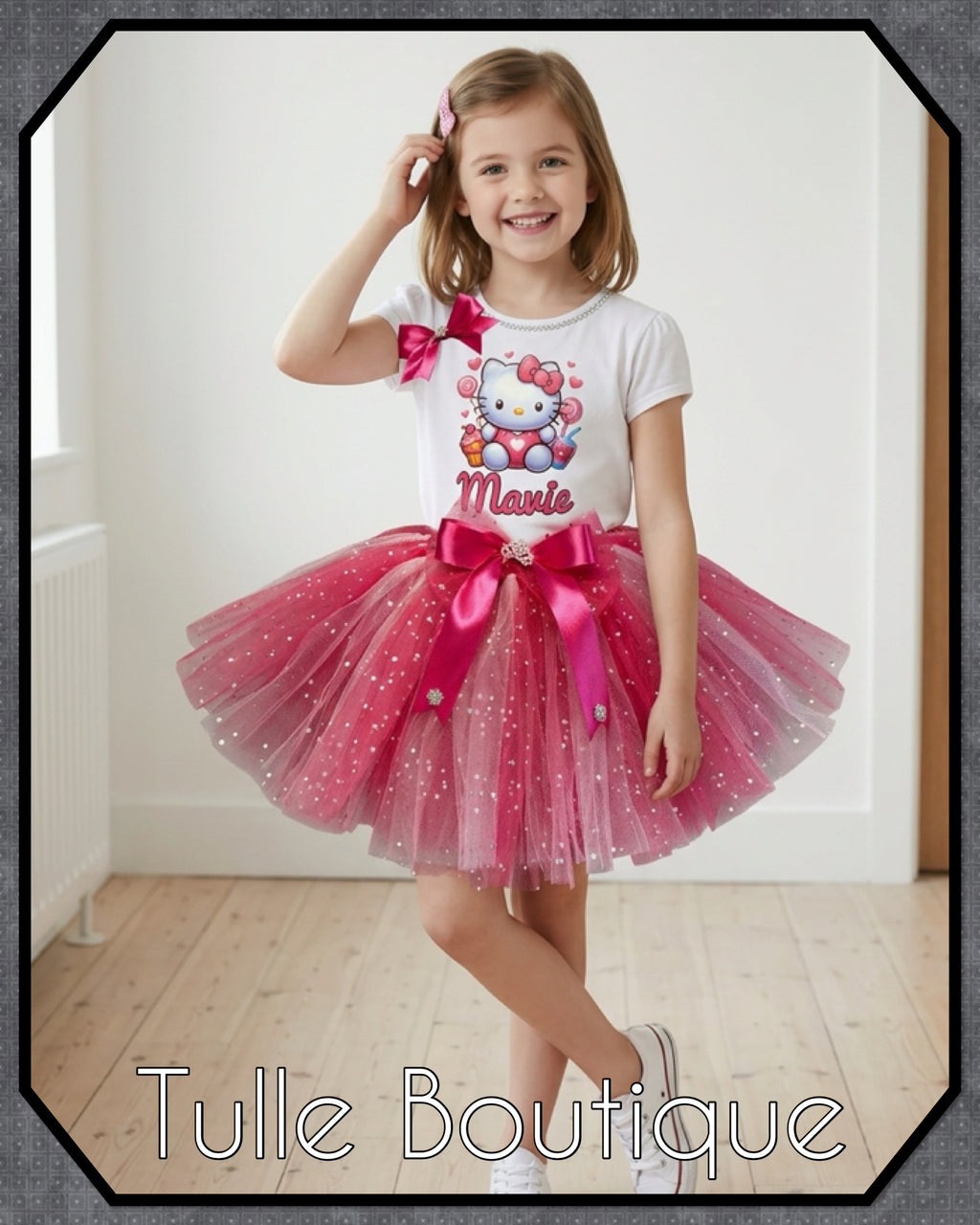 Girls toddlers Hello Kitty birthday tutu outfit fancy dress costume