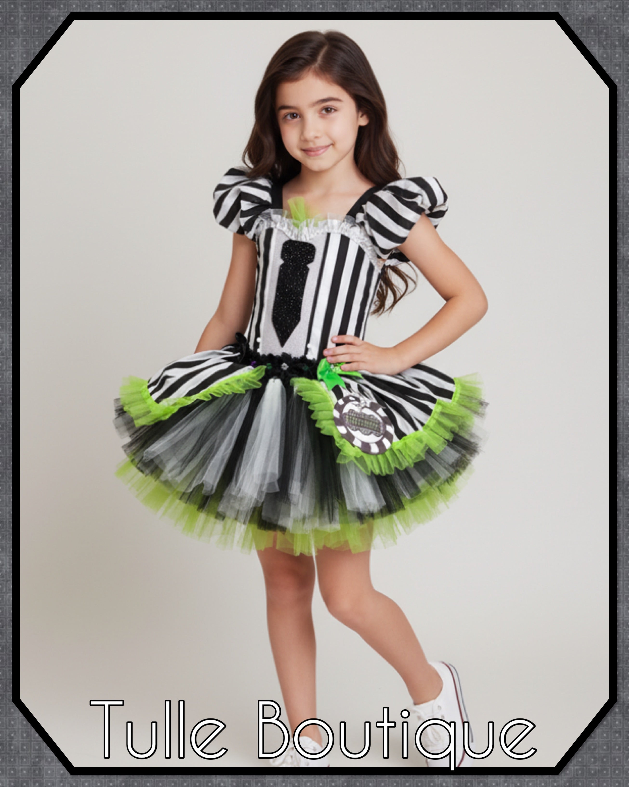 Girls toddlers Beetlejuice tutu dress, ballgown, fancy dress costume