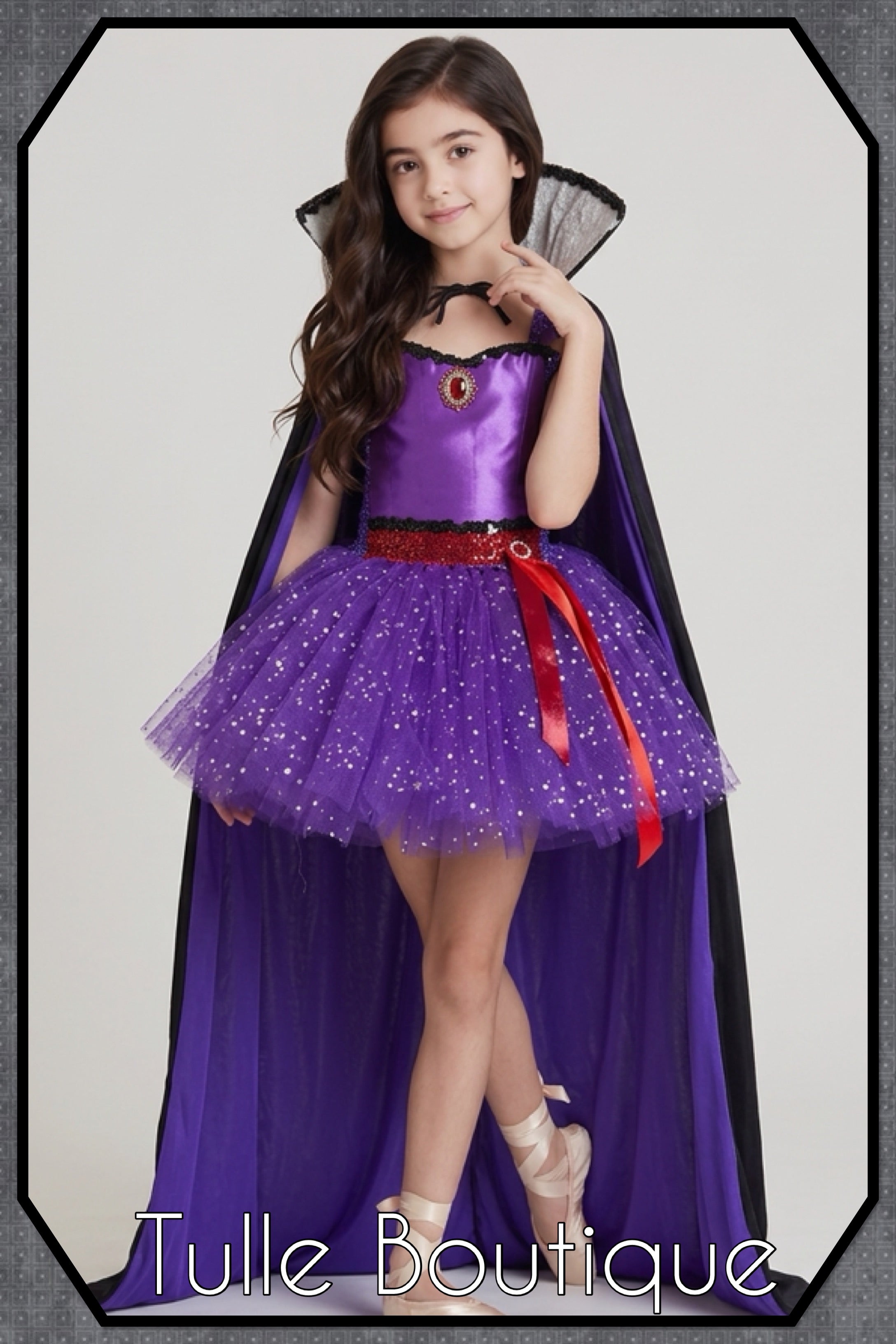 Girls toddlers Evil Queen tutu dress, ballgown, fancy dress costume