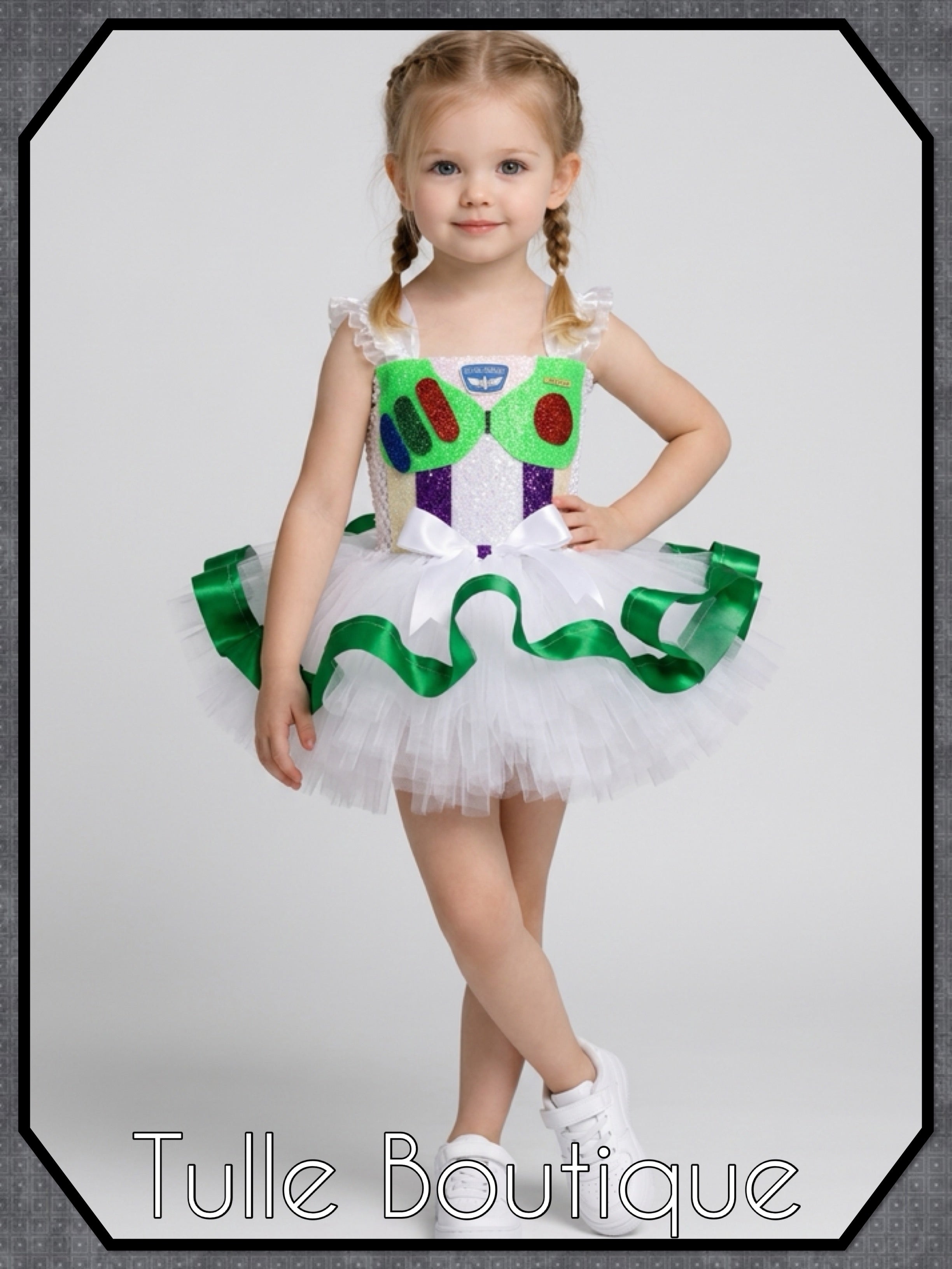 Girls toddlers Toy Story Buzz Lightyear tutu dress, ballgown, fancy dress costume