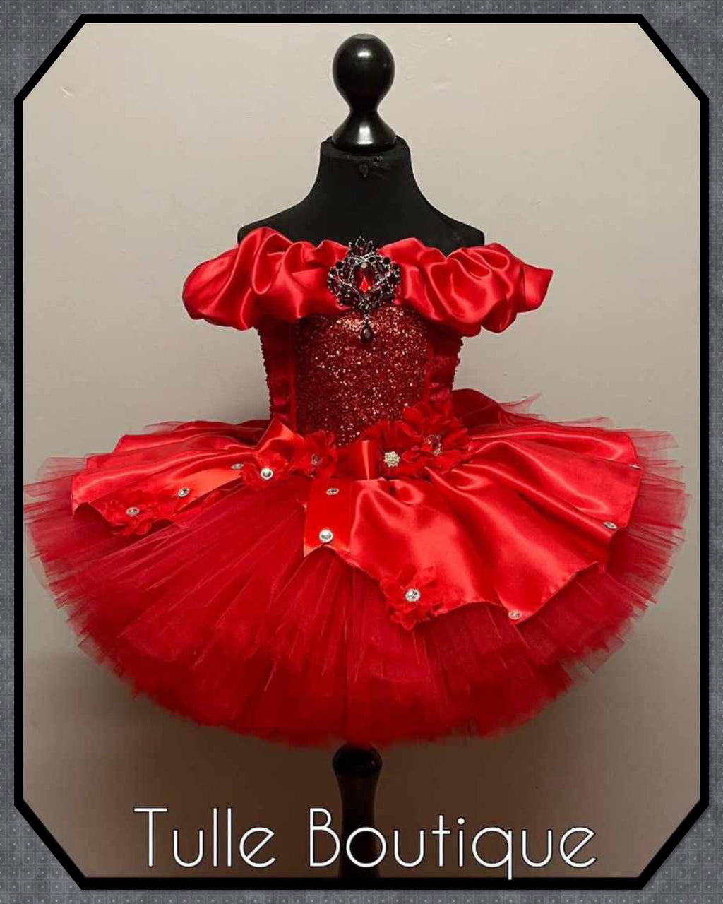 Girls toddlers Red princess Christmas tutu dress,ballgown, fancy dress costume