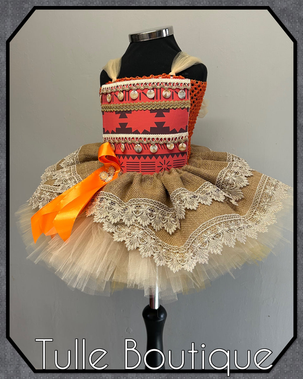 Girls toddlers Moana tutu dress, ballgown, fancy dress costume