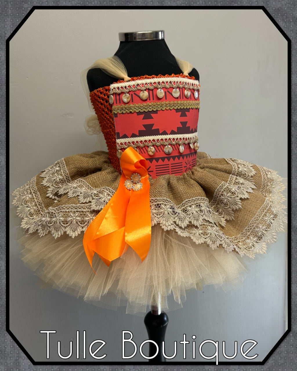 Girls toddlers Moana tutu dress, ballgown, fancy dress costume