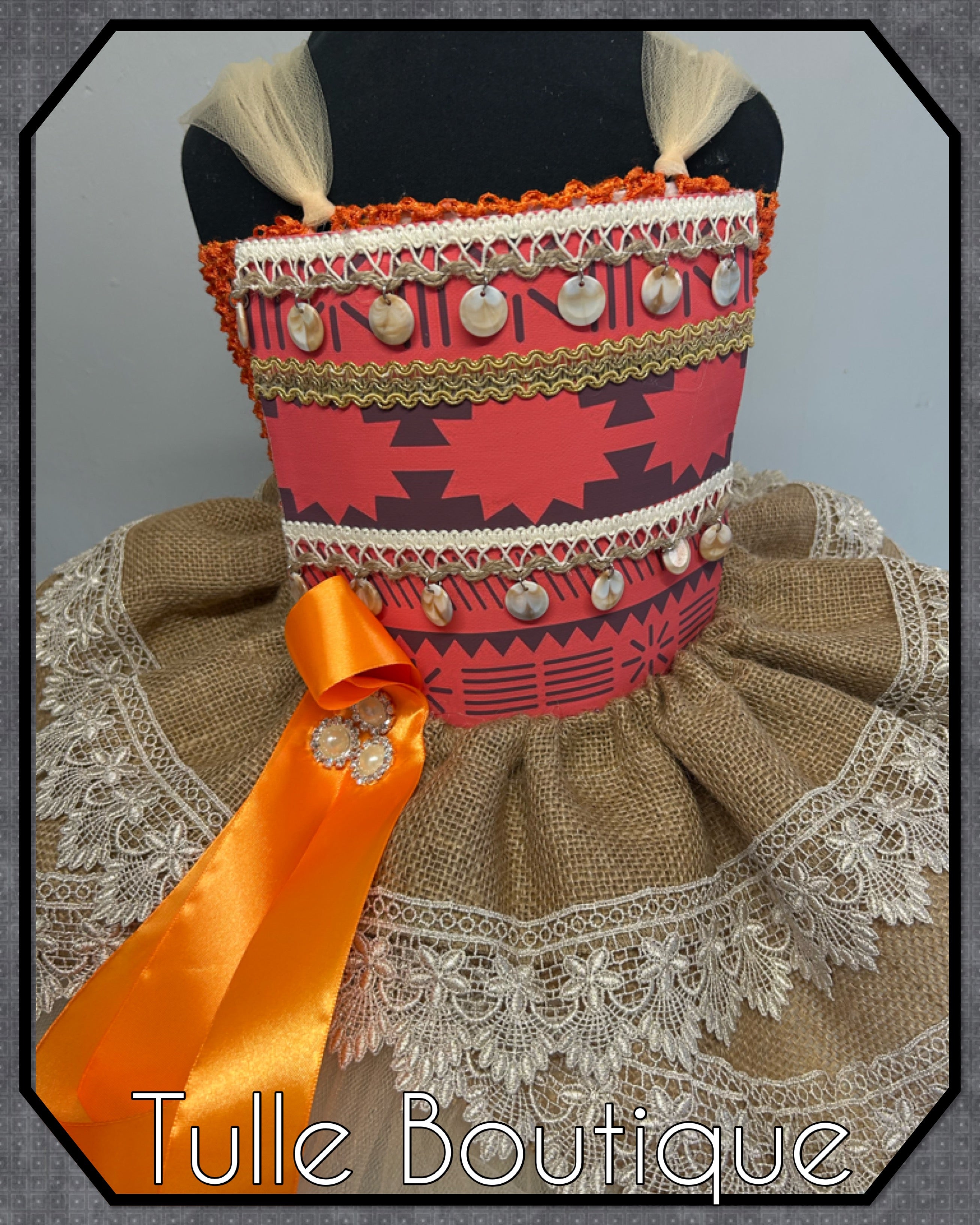 Girls toddlers Moana tutu dress, ballgown, fancy dress costume