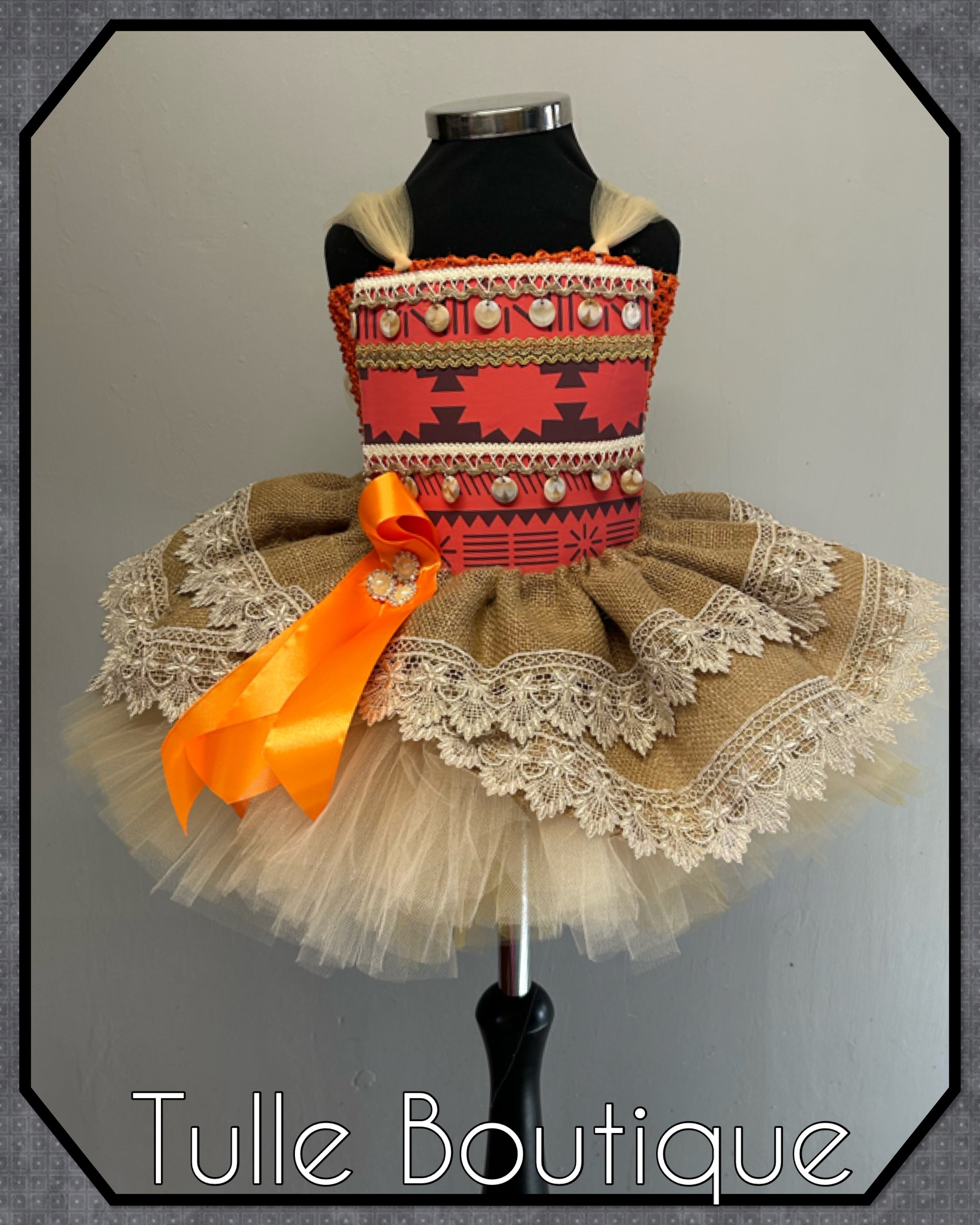 Girls toddlers Moana tutu dress, ballgown, fancy dress costume