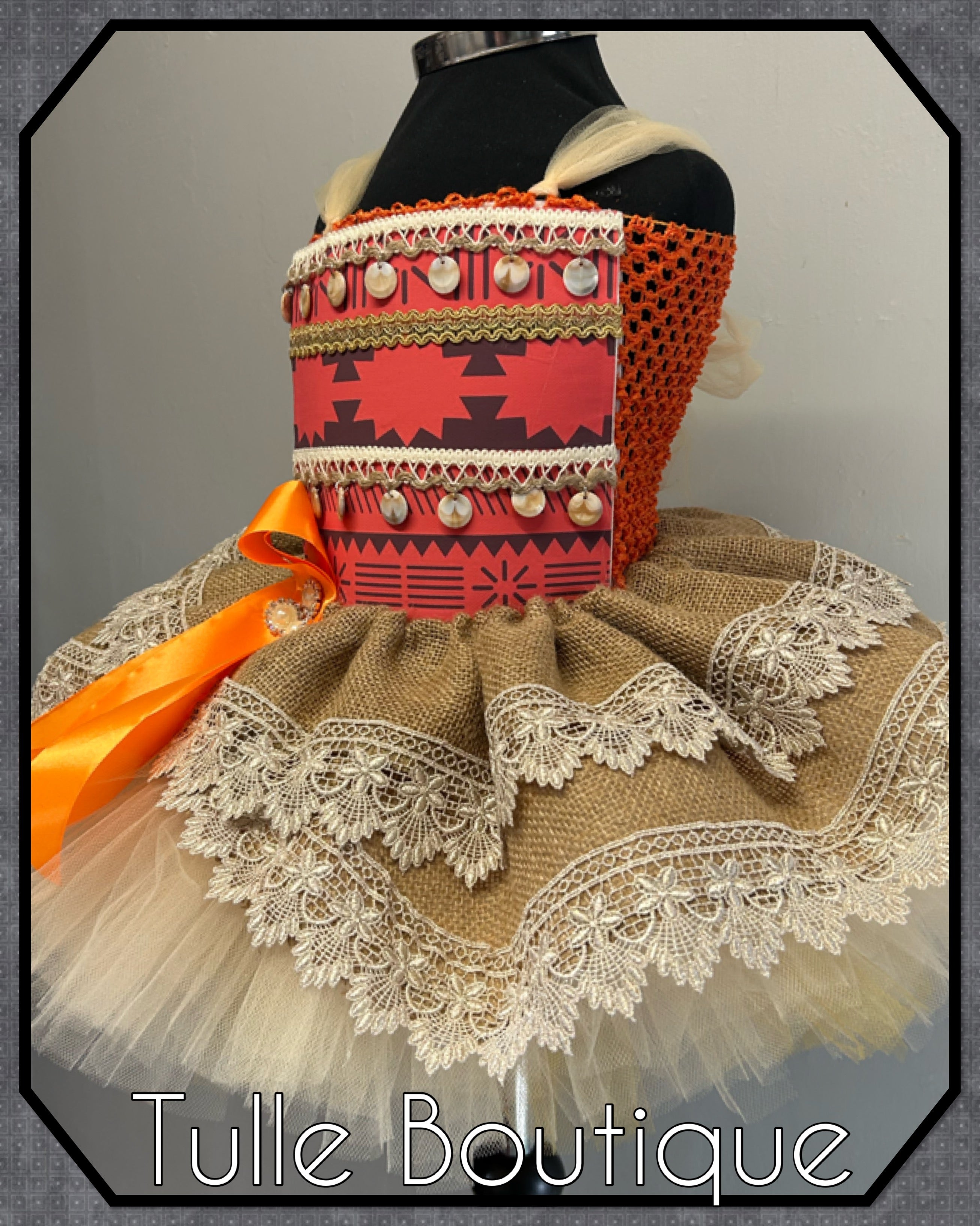 Girls toddlers Moana tutu dress, ballgown, fancy dress costume