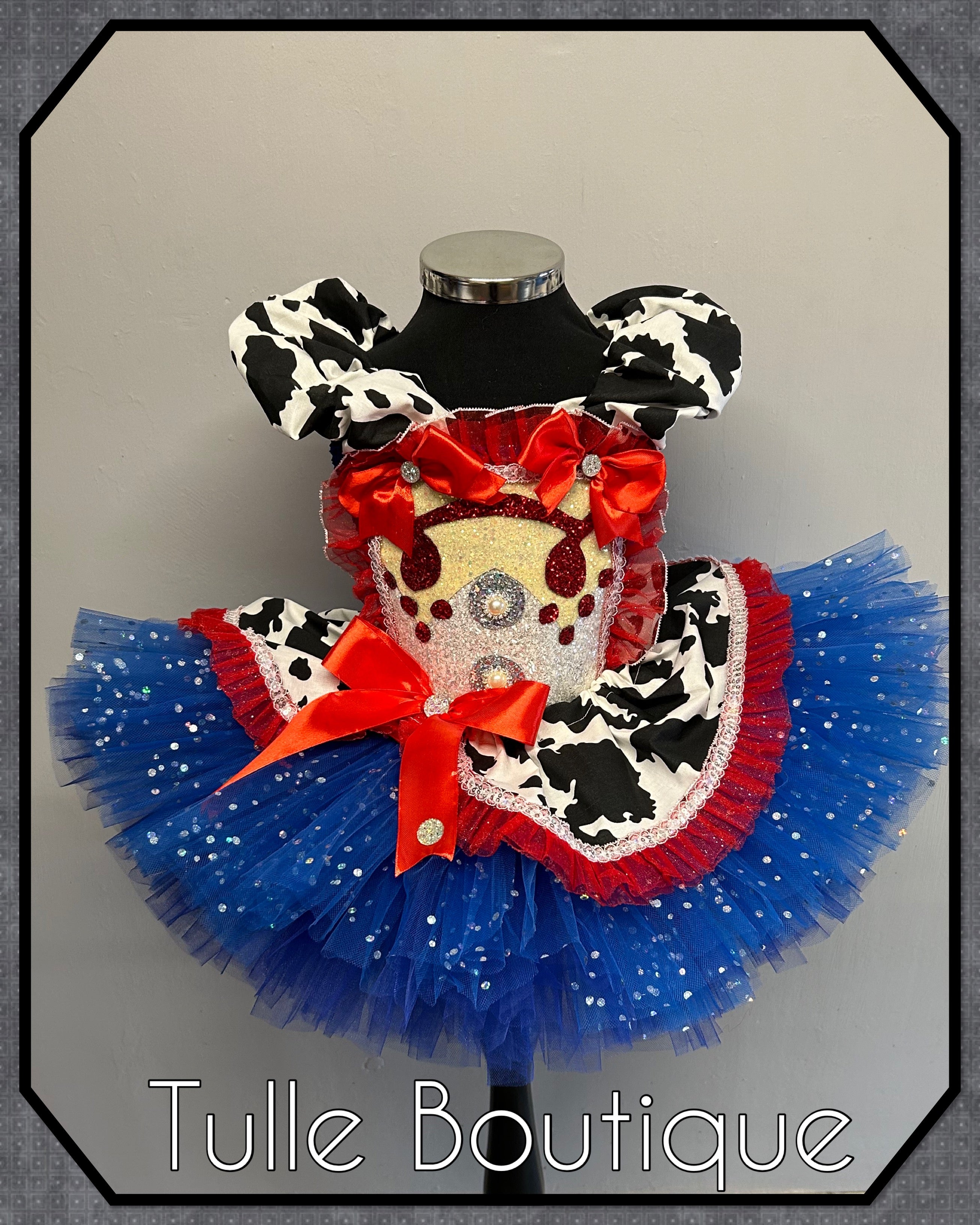 Girls toddlers Jessie cowgirl tutu dress, ballgown, fancy dress costume
