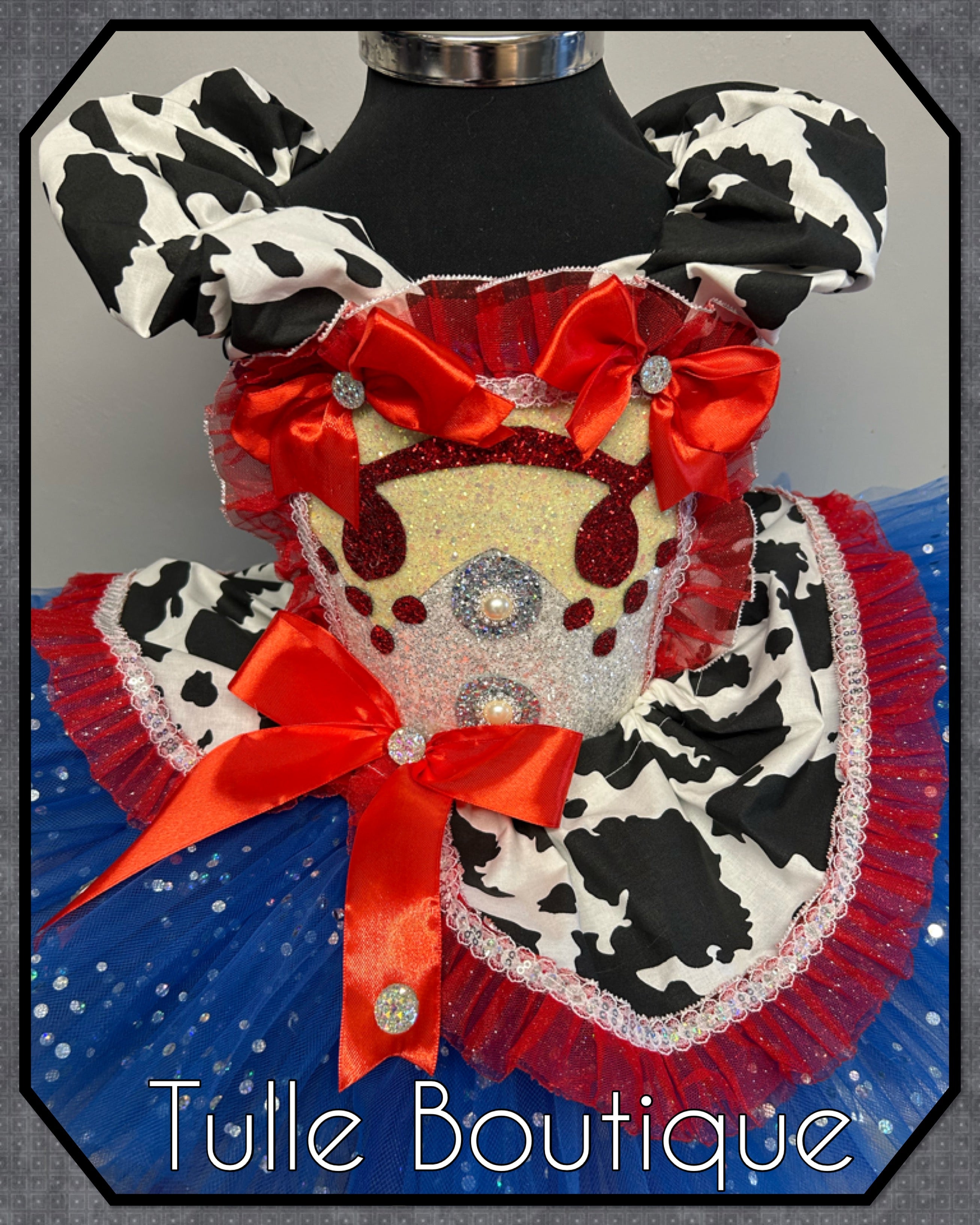 Girls toddlers Jessie cowgirl tutu dress, ballgown, fancy dress costume