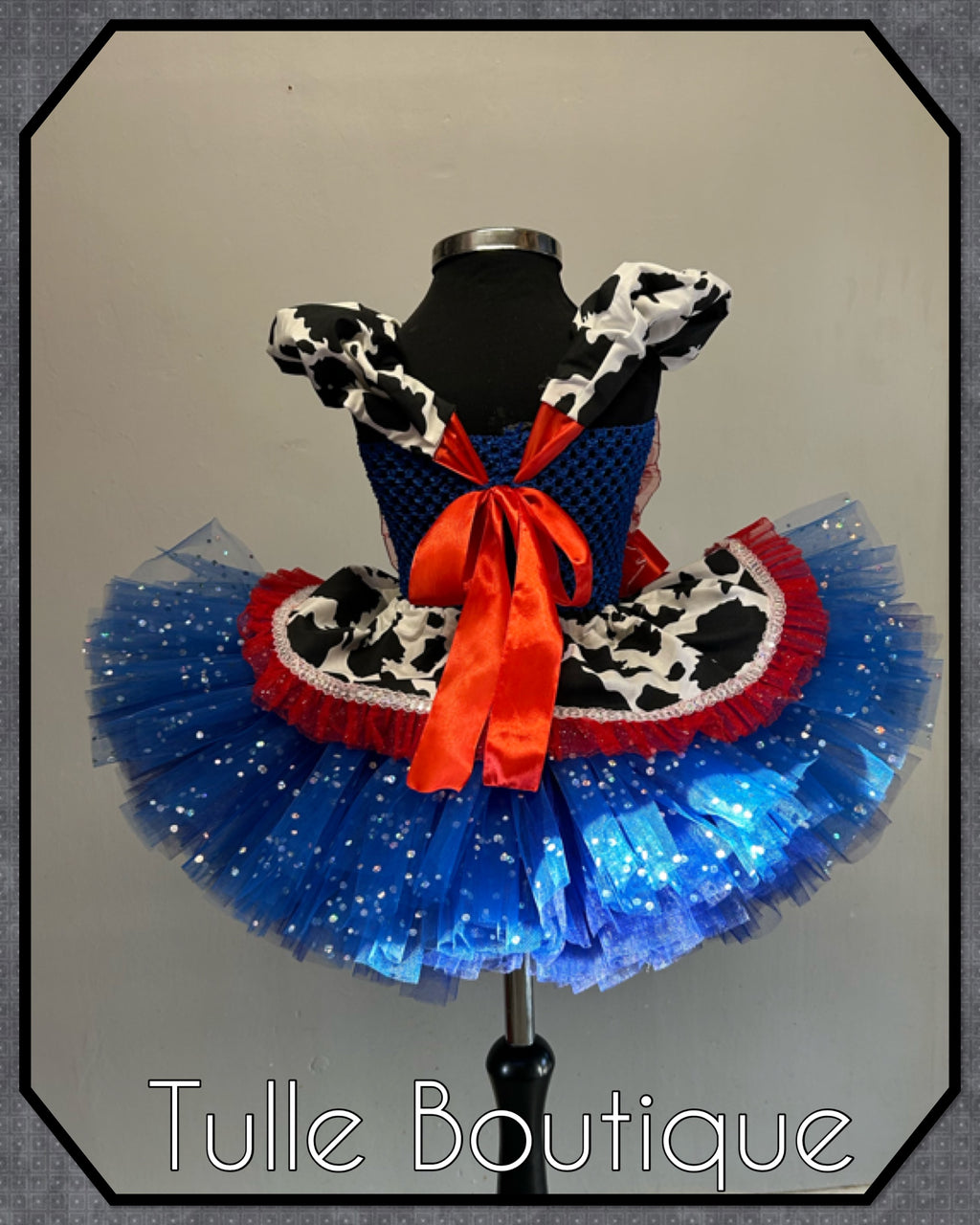 Girls toddlers Jessie cowgirl tutu dress, ballgown, fancy dress costume