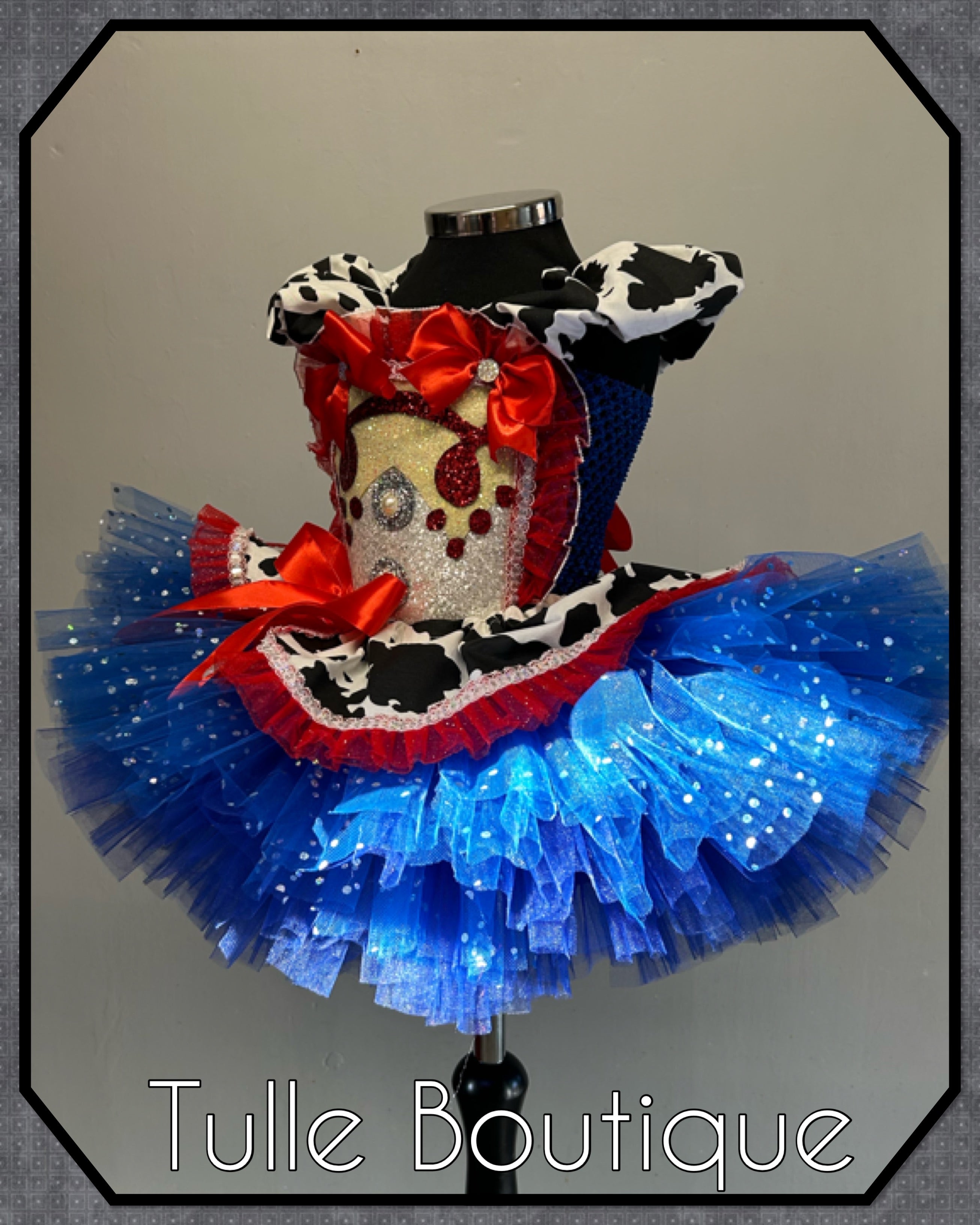 Girls toddlers Jessie cowgirl tutu dress, ballgown, fancy dress costume